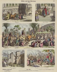 Oldtidens Assyrien (farvet gravering) af German School
