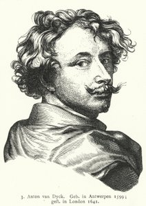 Anthony van Dyck, flamsk barokkunstner (gravering) af German School