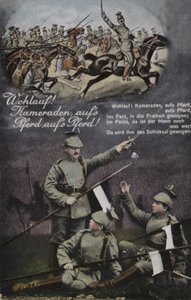 Opstå! Kammerater, på jeres heste, på jeres heste! (farve litho) af German School
