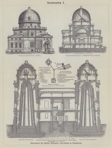 Astronomiske observatorier (gravering) af German School