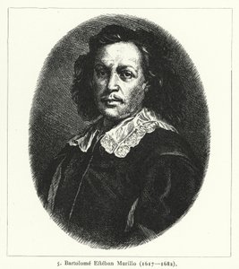 Bartolome Esteban Murillo, spansk barokmaler (gravering) af German School