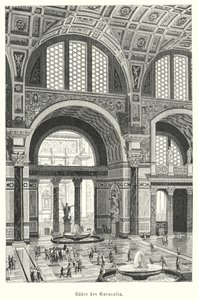 Caracalla-badene, Rom (gravering) af German School