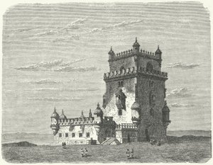 Belem Tower, Lissabon (gravering) af German School