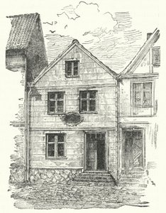 Fødested for den tyske digter Johann Gottfried Herder, Mohrungen, Preussen (stik) af German School
