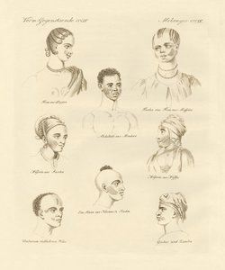 Blacks stamme midt i Afrika (farvet indgravering) af German School