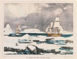 Britisk polarforsker Kaptajn Ross ekspedition til Antarktis, udgivet af J. Scholz, Mainz, mellem 1839-42 af German School