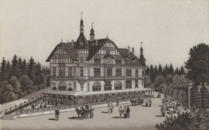 Cafe Jagerhaus (litho) af German School