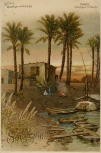 Cairo - Dahabeahs på Nilen (chromolitho) af German School