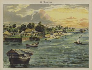 Cameroun, Centralafrika (farve litho) af German School