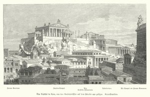 Capitoline Hill, det gamle Rom (gravering) af German School