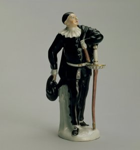Kaptajn fra Commedia dellArte-serien af Wenzel Neu (d.1774), for Kloster-Veilsdorf-fabrikken, 1764-5 (porcelæn)