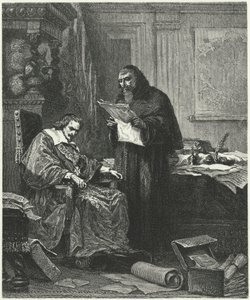 Kardinal Richelieu og hans fortrolige og agent Pere Joseph (gravering) af German School