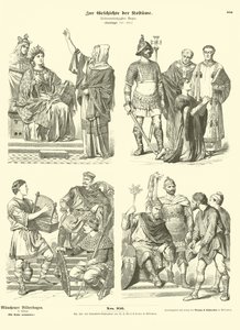 Carolingian Frankish costumes, 8th Century 