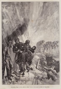 Cave of the Winds, under Niagara Falls, New York, USA (gravering) af German School
