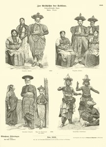Ceylonese costumes, 1880 