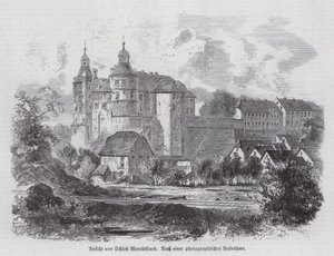 Chateau de Montbeliard, Frankrig (gravering) af German School