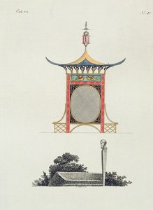 Chinese Garden Screen, fra Recent New Ideas for the Garden, udgivet 1779 af German School