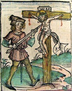 Christ Recrucified, offentliggjort i Nürnberg Chronicle, 1493 af German School