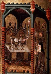 Christus erscheint der hl. Klara von German School