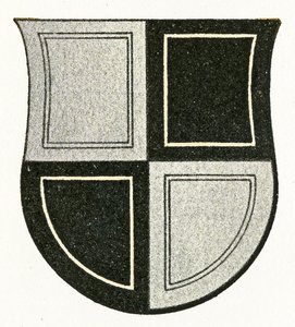 Zollerns (Hechingen) våbenskjold, c.1898 af German School
