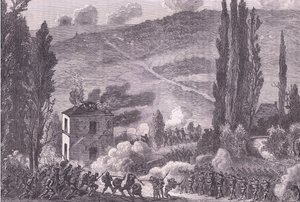 Combat at Chatillon, Cassells History of the War between France and Germany udgivet af Cassell and Company Limited, ca. 1890 (litho) af German School
