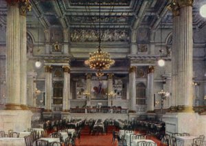 Koncertsal, Berlin Zoologiske Have, Tyskland (farve litho) af German School
