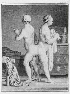Sammenføjede tvillinger, ca. 1777 (gravering) af German School
