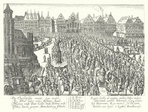 Coronation Procession of the Holy Roman Emperor Ferdinand II, Frankfurt af German School