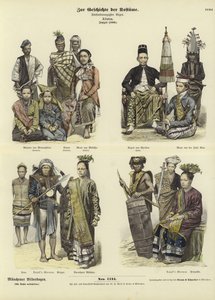 Costumes of Indonesia, 1880  af German School