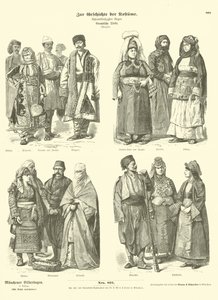 Costumes of Ottoman Turkish Europe, late 19th Century  af German School