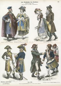 Costumes of Revolutionary France, late 18th Century  af German School