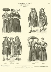Costumes of Strasbourg, 17th Century  af German School