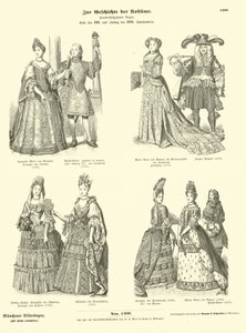 Costumes of royalty and the nobility, late 17th and early 18th Century  af German School
