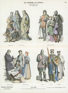 Costumes of the 13th Century  af German School