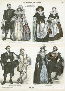 Costumes of the Netherlands, early 17th Century  af German School