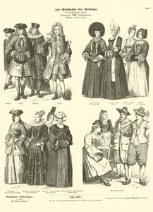 Costumes of the Swiss canton of Zurich, early 18th Century 