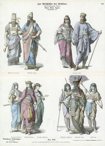 Costumes of the ancient Assyrians, Medes and Egyptians  af German School