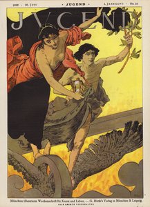 Forsideillustration til magasinet Jugend af German School