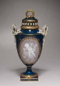 Dækket vase, lavet af Meissen Porcelænsfabrik, Tyskland, 1881 af German School