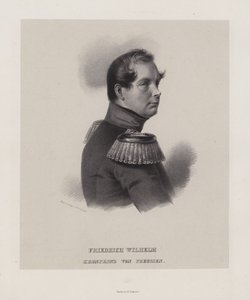 Kronprins Frederik Vilhelm af Preussen (litho) af German School