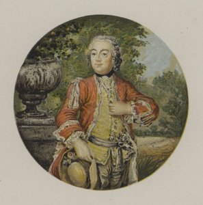 Kronprins Frederik af Preussen (farve litho) af German School