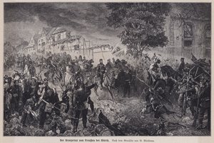 Kronprins Frederik af Preussen i slaget ved Woerth, Frankrig, fransk-preussisk krig af German School