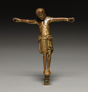 Korsfæstet Kristus, ca. 1200 (forgyldt bronze) af German School