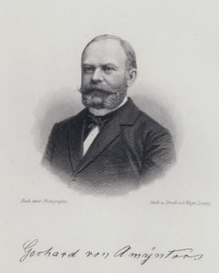 Dagobert von Gerhardt, tysk soldat, digter og romanforfatter (gravering) af German School