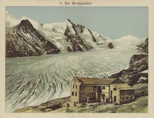 Der Grossglockner (farve litho) af German School