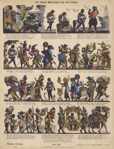 Dick Whittington og hans katte (farvet indgravering) af German School