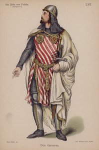 Don Garceran, fra Die Judin von Toledo (Jødinden af Toledo) af Franz Grillparzer (farve litho) af German School
