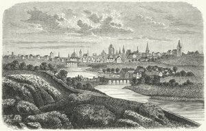 Dublin i det 17. århundrede (gravering) af German School