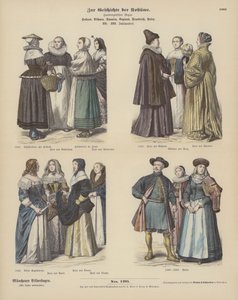 Hollandske, bøhmiske, spanske, engelske, franske og polske kostumer af German School