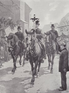 Påsketold, Sachsen (litho) af German School